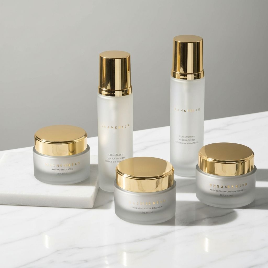 Women's skincare cream collection